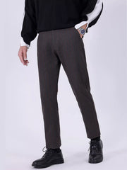 Men's Coffee Brown Slim Fit Pants