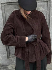 Tie Waist Vintage Style Jacket