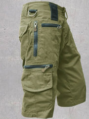 Men's Multi-Pocket Zipper Cargo Shorts