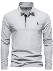 Men's Slim Fit Long Sleeve Polo