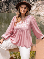 Plus Size Puff Sleeve Blouse