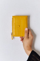 Textured PU Leather Mini Wallet