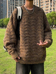 Men's Textured Knit Pullover Sweater