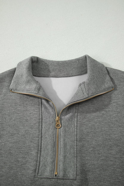 Half Zip Polo Tee Casual Pant Set