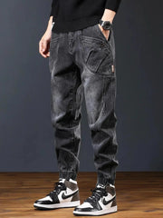Men's Washed Cargo Jogger Jeans