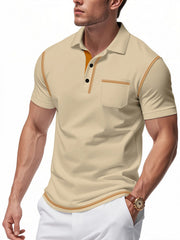Men's Button Detail Short Sleeve Polo