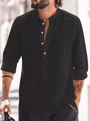 Men's Button Detail Long Sleeve Shirt