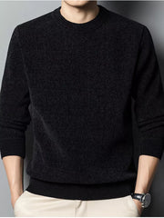 Men's Plus Size Round Neck Long Sleeve Sweater