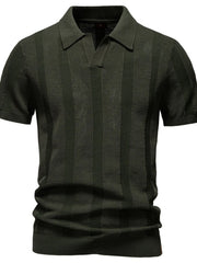 Men's Classic Short Sleeve Knit Polo Shirt