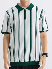 Men's Striped Short Sleeve Polo