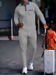 Men's Long Sleeve Top and Pants Set