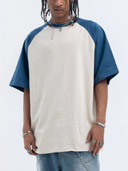 Men's Contrast Sleeve Half Sleeve T-Shirt