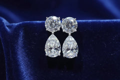 16 Carat Moissanite 925 Sterling Silver Earrings