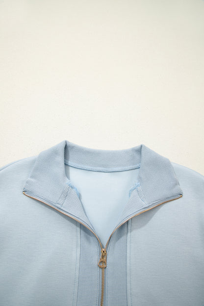 Half Zip Polo Tee Casual Pant Set