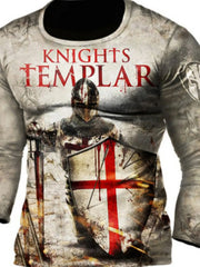 Men's Knights Templar Graphic Long Sleeve T-Shirt