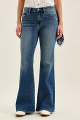 Judy Blue Mid Rise Jaqueline Flare with Triple Needle Back Pkts and Bandana Loop