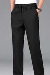 Men's Casual Drawstring Straight-Leg Pants