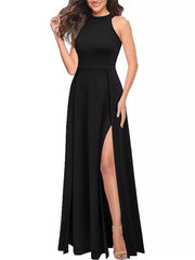 Sleeveless Thigh Slit Maxi Dress