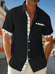 Men's Casual Button Up Short Sleeve Shirt