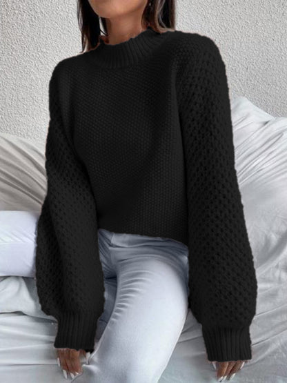 Mock Neck Long Sleeve Sweater