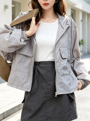 Lightweight Hooded Zip Up Jacket